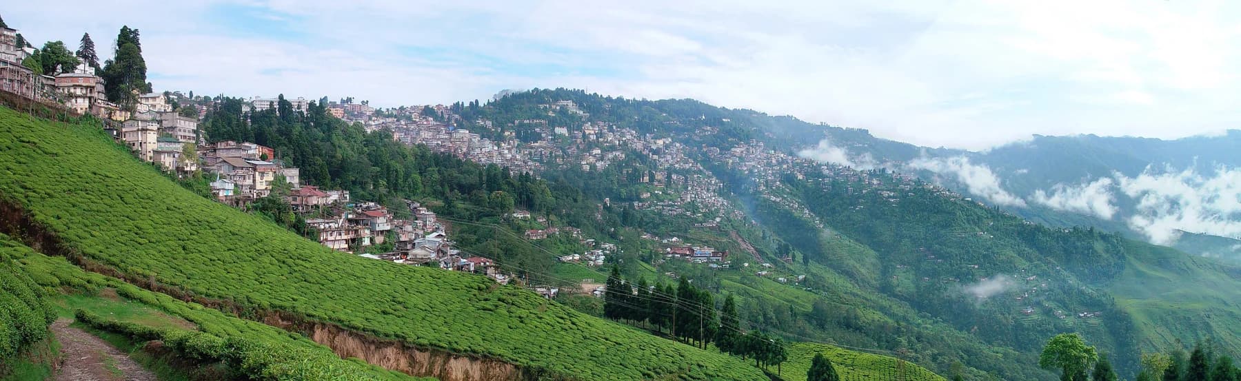 Panoramic view of Darjeeling town